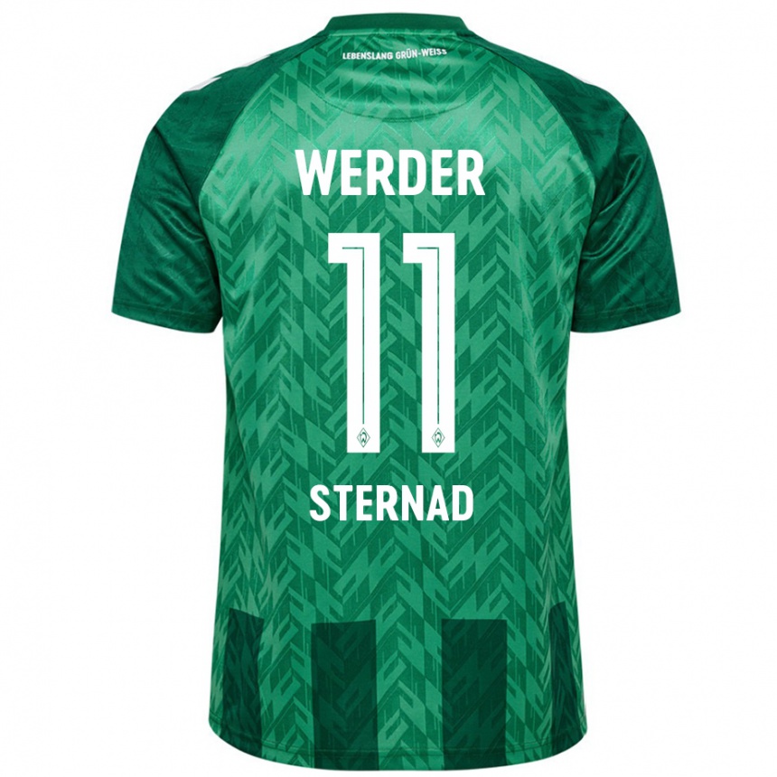 Enfant Football Maillot Maja Sternad #11 Vert Tenues Domicile 2024/25