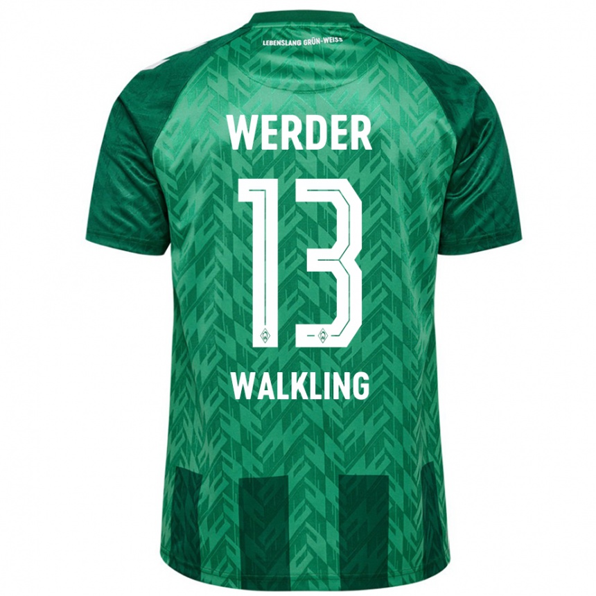 Enfant Football Maillot Ricarda Walkling #13 Vert Tenues Domicile 2024/25