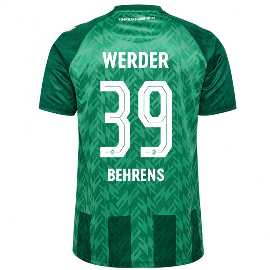 Enfant Football Maillot Jette Behrens #39 Vert Tenues Domicile 2024/25