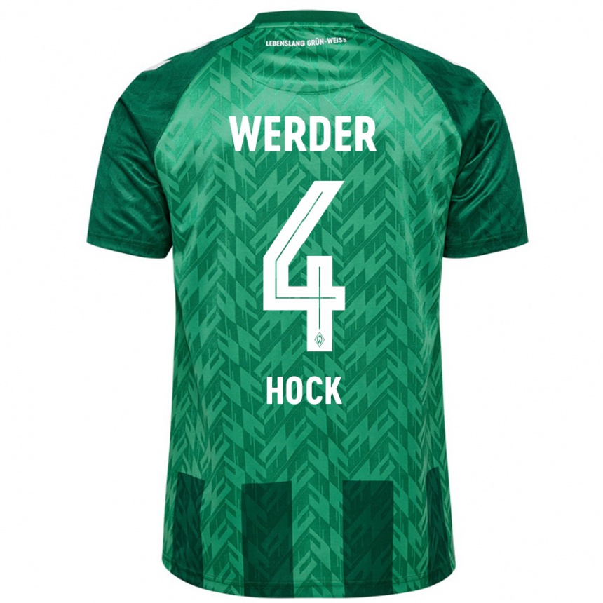 Enfant Football Maillot Alexander Höck #4 Vert Tenues Domicile 2024/25