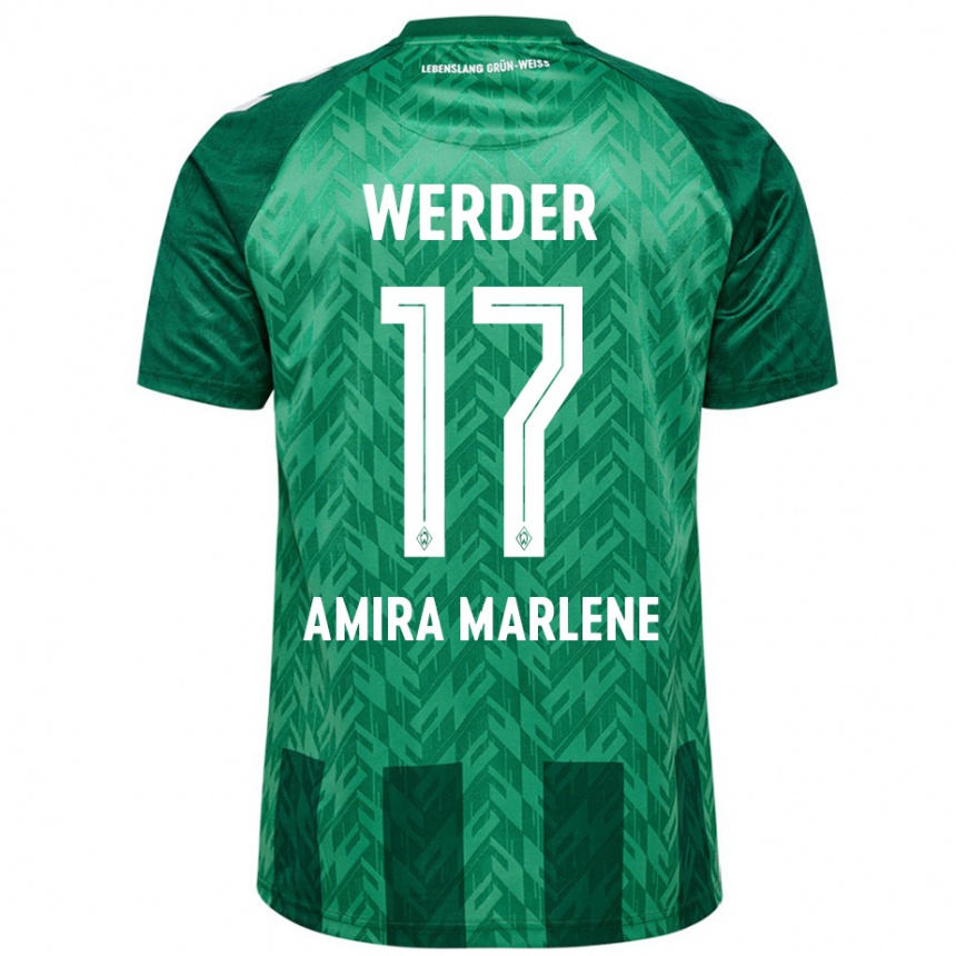 Enfant Football Maillot Amira Marlene Dahl #17 Vert Tenues Domicile 2024/25