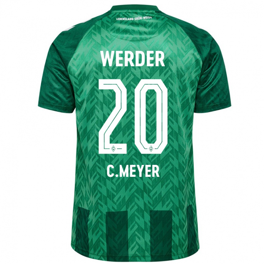 Enfant Football Maillot Christin Meyer #20 Vert Tenues Domicile 2024/25