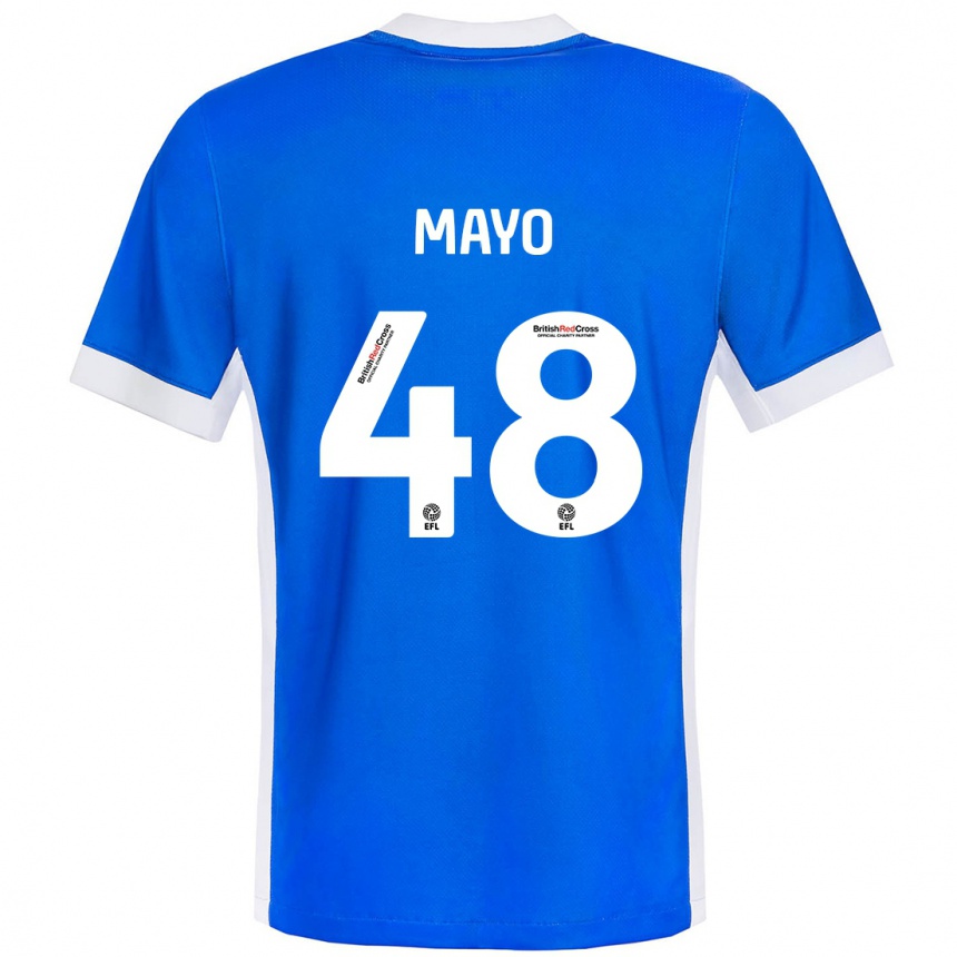 Enfant Football Maillot Bradley Mayo #48 Bleu Blanc Tenues Domicile 2024/25