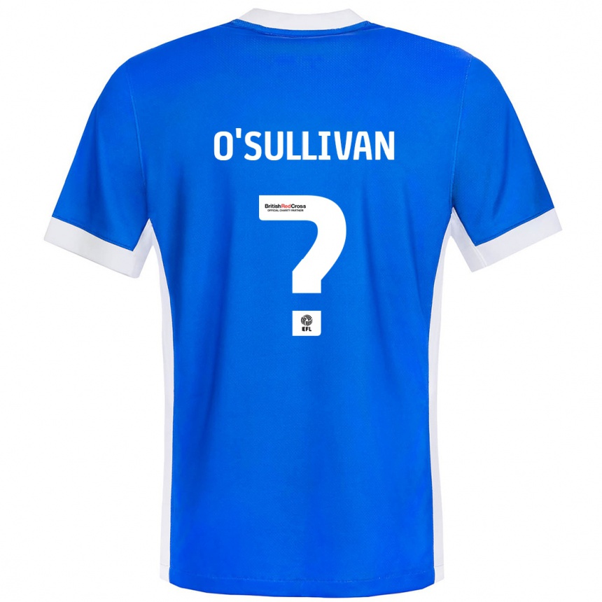 Enfant Football Maillot William O'sullivan #0 Bleu Blanc Tenues Domicile 2024/25