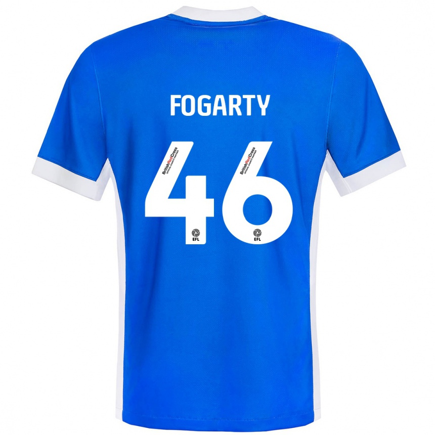 Enfant Football Maillot Tom Fogarty #46 Bleu Blanc Tenues Domicile 2024/25