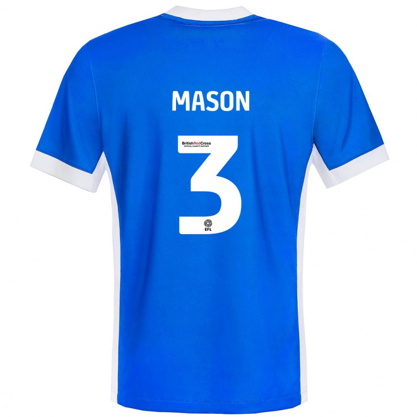 Enfant Football Maillot Ellie Mason #3 Bleu Blanc Tenues Domicile 2024/25