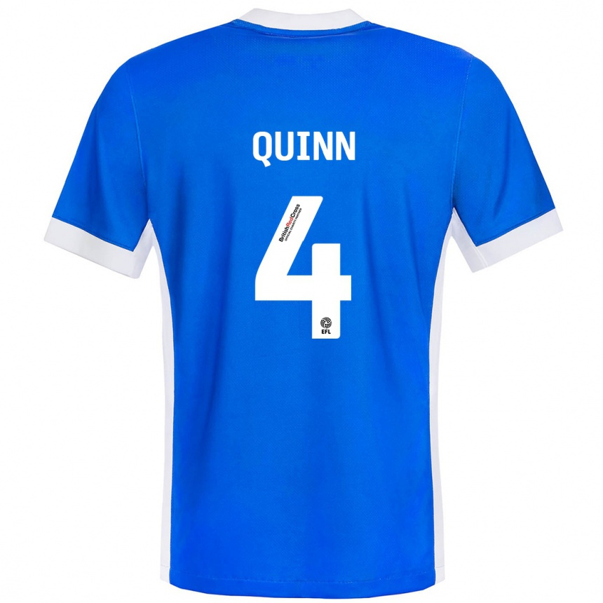 Enfant Football Maillot Louise Catherine Quinn #4 Bleu Blanc Tenues Domicile 2024/25