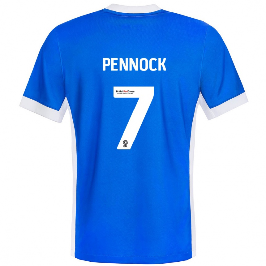 Enfant Football Maillot Jade Pennock #7 Bleu Blanc Tenues Domicile 2024/25