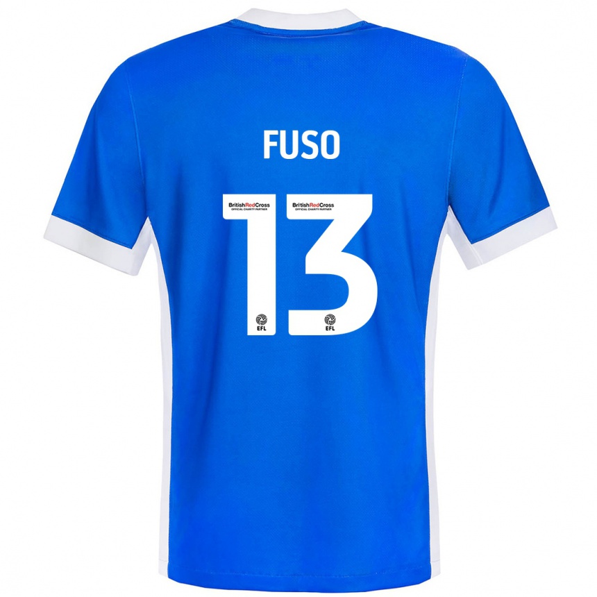 Enfant Football Maillot Ivana Fuso #13 Bleu Blanc Tenues Domicile 2024/25