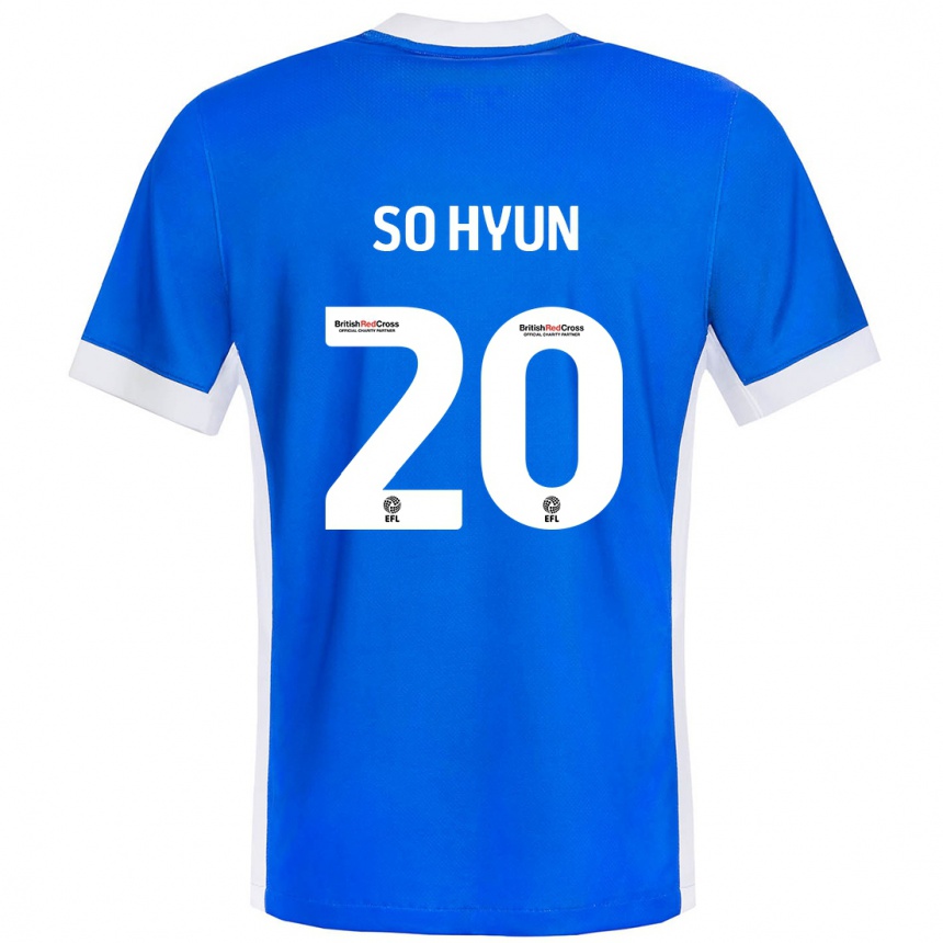 Enfant Football Maillot Cho So-Hyun #20 Bleu Blanc Tenues Domicile 2024/25