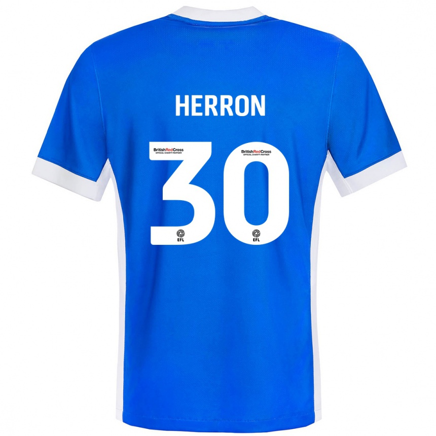 Enfant Football Maillot Neve Herron #30 Bleu Blanc Tenues Domicile 2024/25