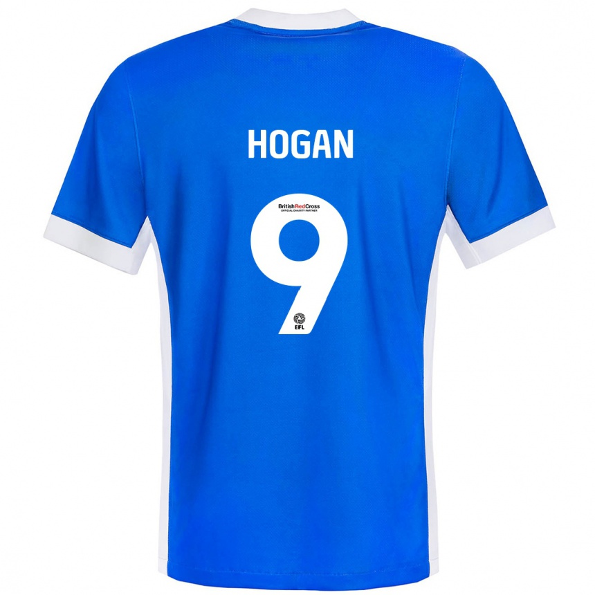 Enfant Football Maillot Scott Hogan #9 Bleu Blanc Tenues Domicile 2024/25