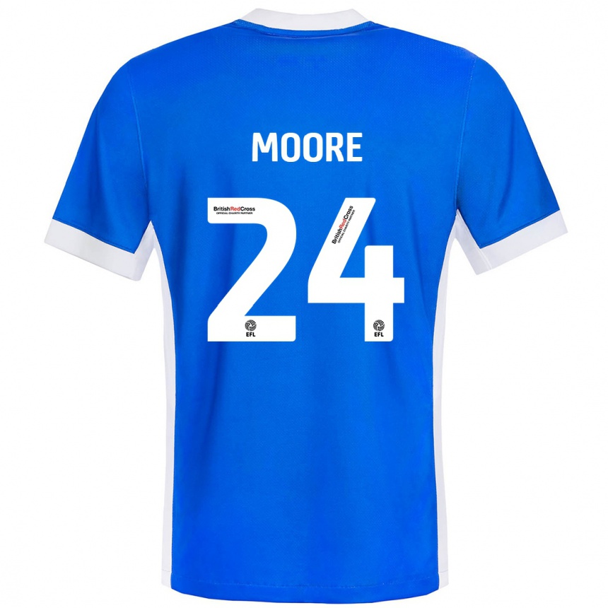 Enfant Football Maillot Jade Ellis Moore #24 Bleu Blanc Tenues Domicile 2024/25