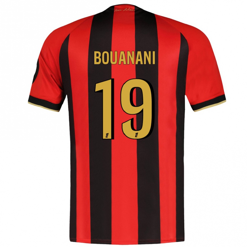 Enfant Football Maillot Badredine Bouanani #19 Rouge Noir Tenues Domicile 2024/25