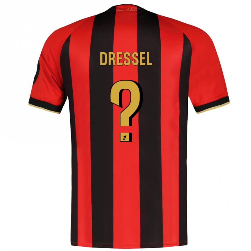 Enfant Football Maillot Charlie Dressel #0 Rouge Noir Tenues Domicile 2024/25