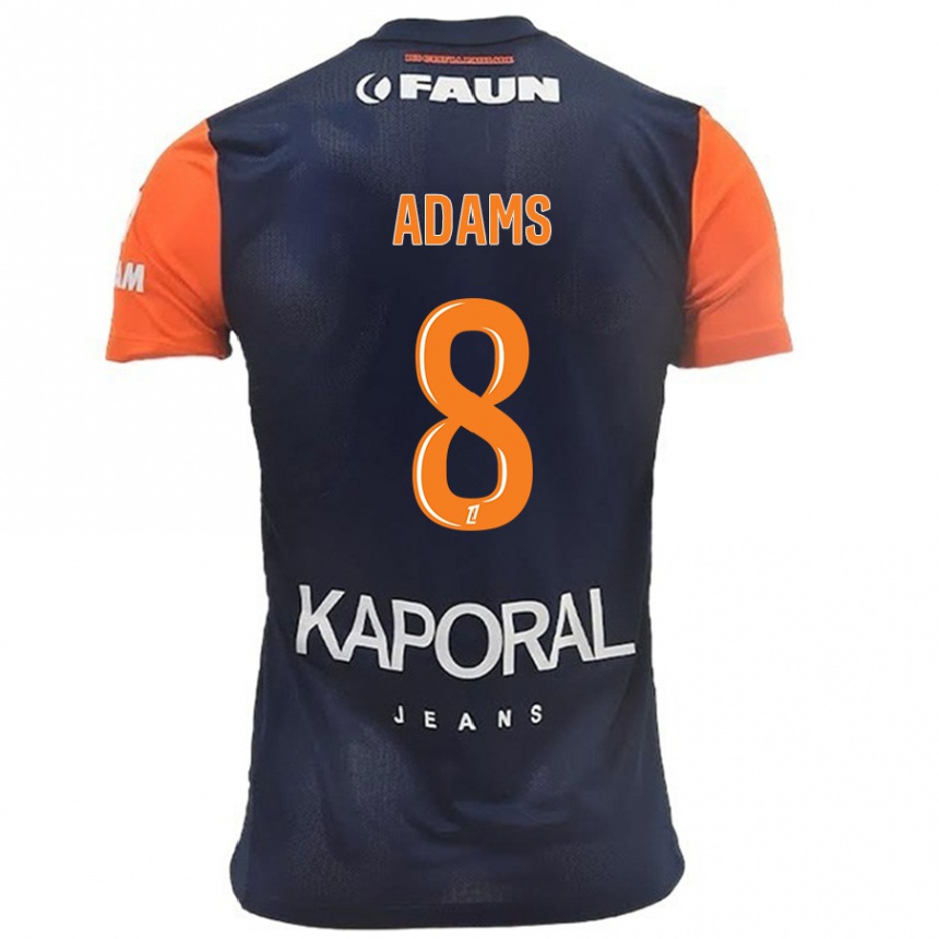 Enfant Football Maillot Akor Adams #8 Bleu Marine Orange Tenues Domicile 2024/25