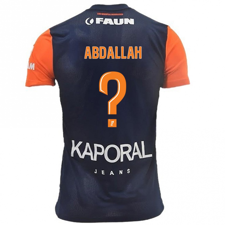 Enfant Football Maillot Ikrame Abdallah #0 Bleu Marine Orange Tenues Domicile 2024/25