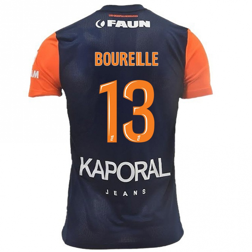 Enfant Football Maillot Celeste Boureille #13 Bleu Marine Orange Tenues Domicile 2024/25