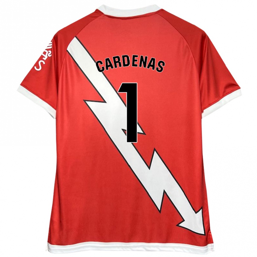 Enfant Football Maillot Dani Cárdenas #1 Blanc Rouge Tenues Domicile 2024/25