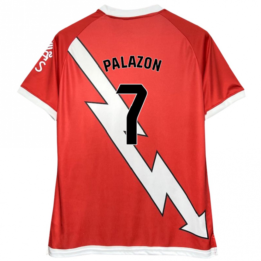 Enfant Football Maillot Isi Palazón #7 Blanc Rouge Tenues Domicile 2024/25