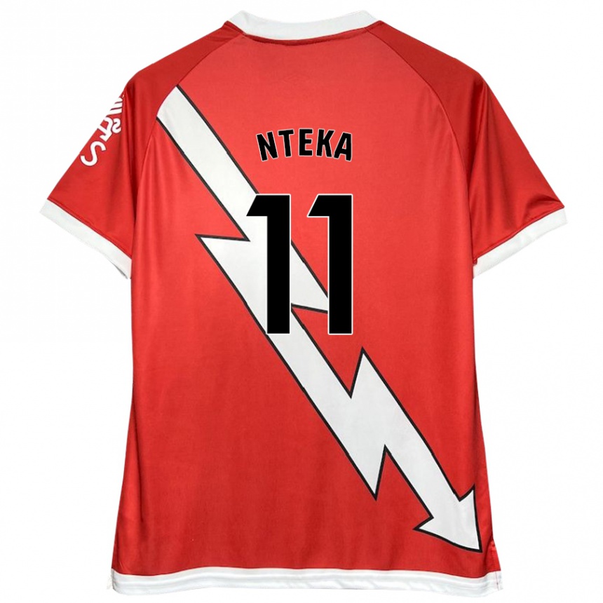 Enfant Football Maillot Randy Nteka #11 Blanc Rouge Tenues Domicile 2024/25