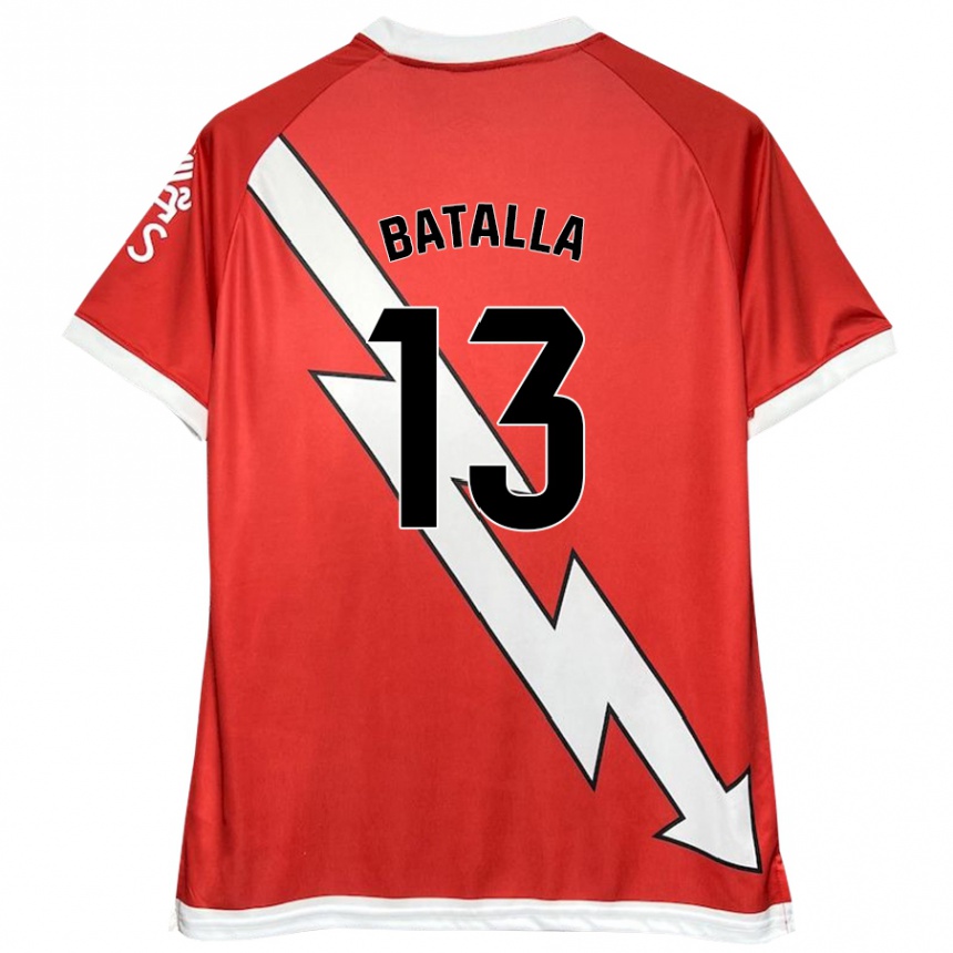 Enfant Football Maillot Augusto Batalla #13 Blanc Rouge Tenues Domicile 2024/25