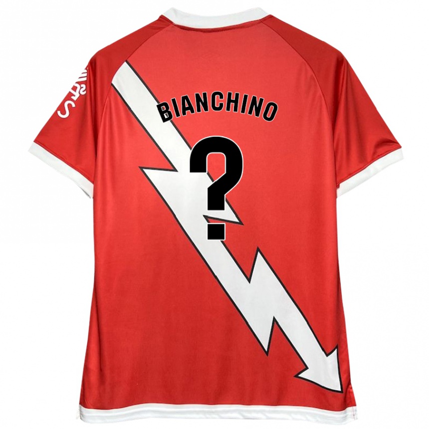 Enfant Football Maillot Nicolò Bianchino #0 Blanc Rouge Tenues Domicile 2024/25