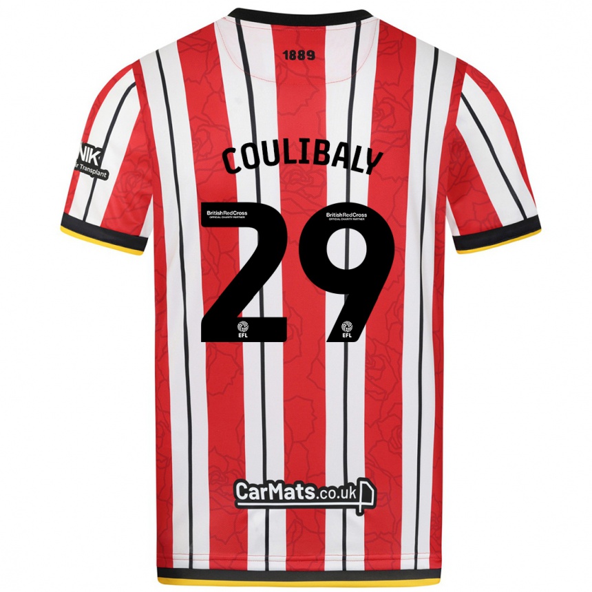 Enfant Football Maillot Ismaila Coulibaly #29 Rayures Blanches Rouges Tenues Domicile 2024/25