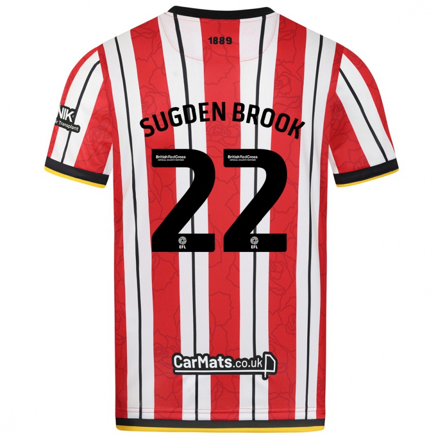 Enfant Football Maillot Darcie Sugden-Brook #22 Rayures Blanches Rouges Tenues Domicile 2024/25