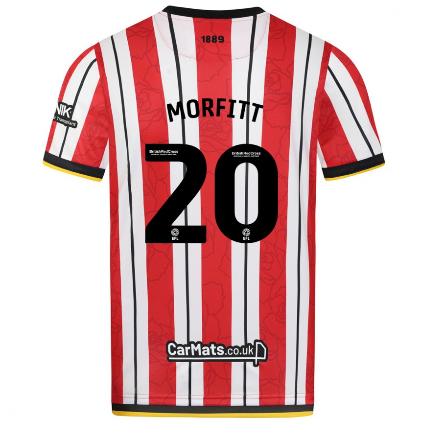 Enfant Football Maillot Izzy Morfitt #20 Rayures Blanches Rouges Tenues Domicile 2024/25