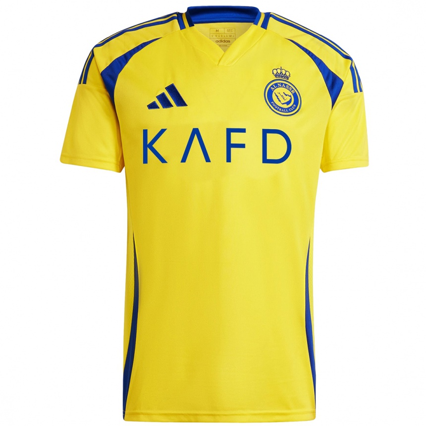 Enfant Football Maillot Sadio Mane #10 Jaune Bleu Tenues Domicile 2024/25