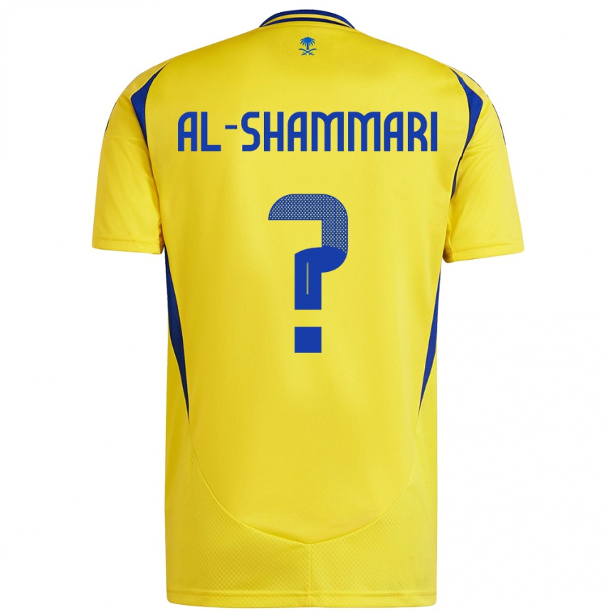 Enfant Football Maillot Mansour Al-Shammari #0 Jaune Bleu Tenues Domicile 2024/25