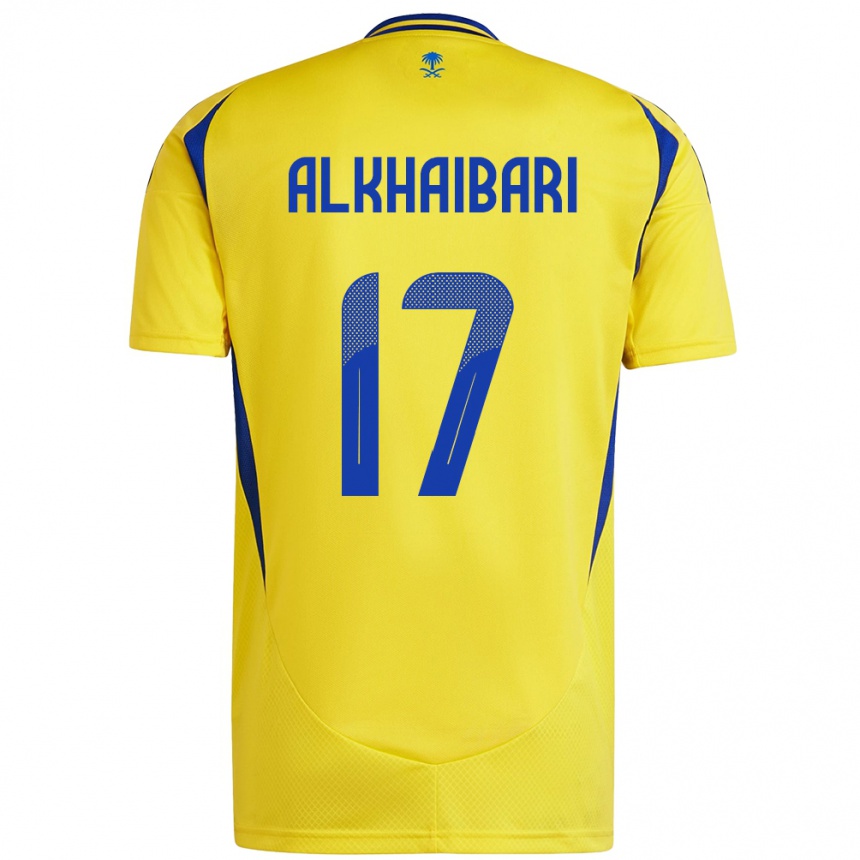 Enfant Football Maillot Abdullah Al-Khaibari #17 Jaune Bleu Tenues Domicile 2024/25