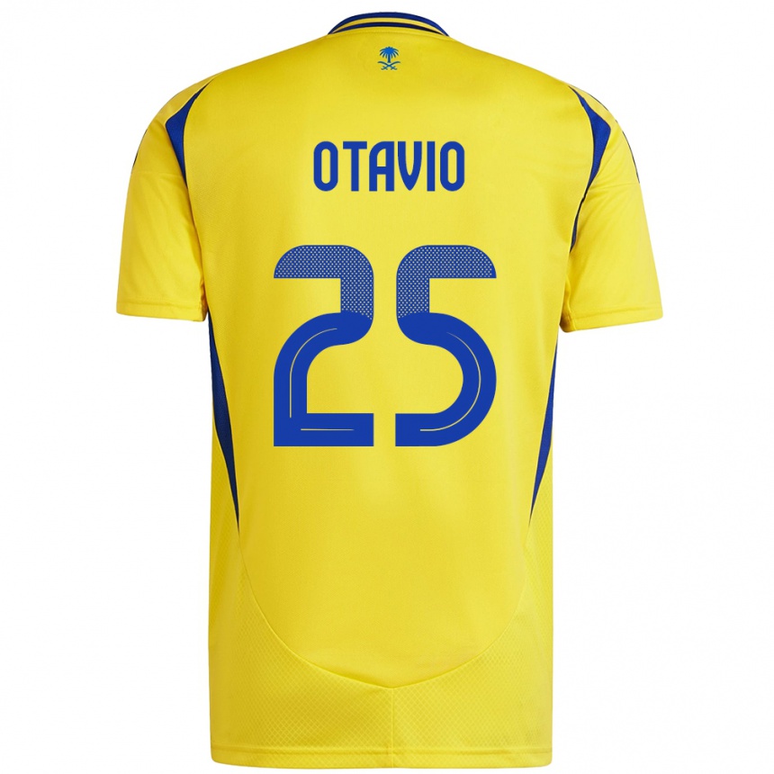 Enfant Football Maillot Otavio #25 Jaune Bleu Tenues Domicile 2024/25