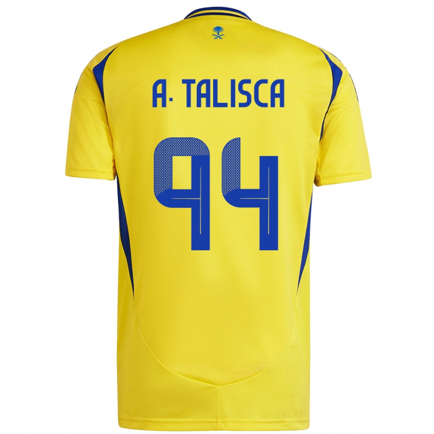 Enfant Football Maillot Talisca #94 Jaune Bleu Tenues Domicile 2024/25