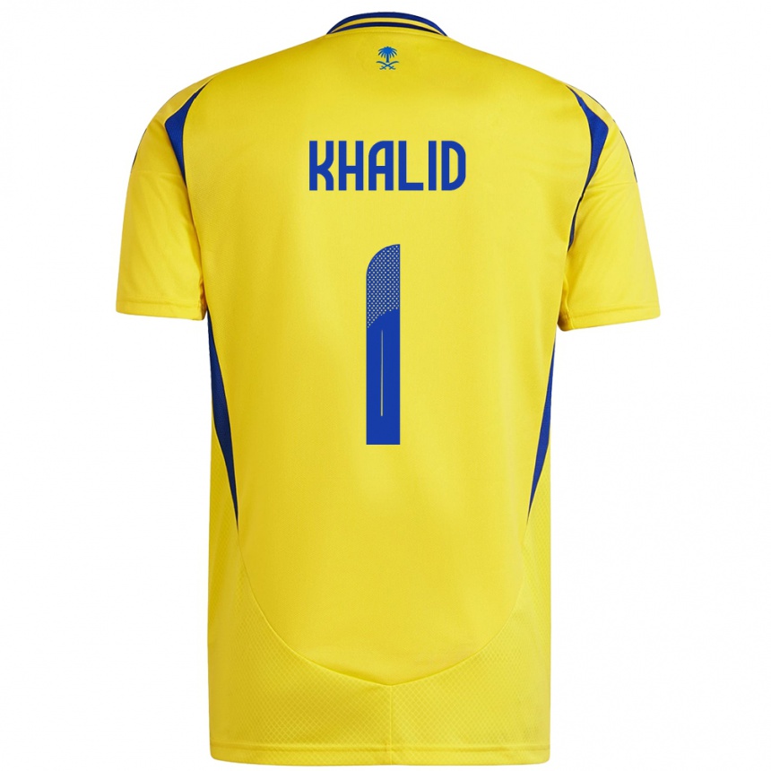 Enfant Football Maillot Sara Khalid #1 Jaune Bleu Tenues Domicile 2024/25