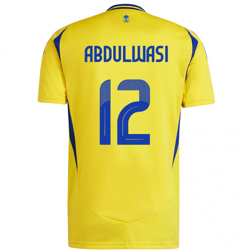 Enfant Football Maillot Dalal Abdulwasi #12 Jaune Bleu Tenues Domicile 2024/25