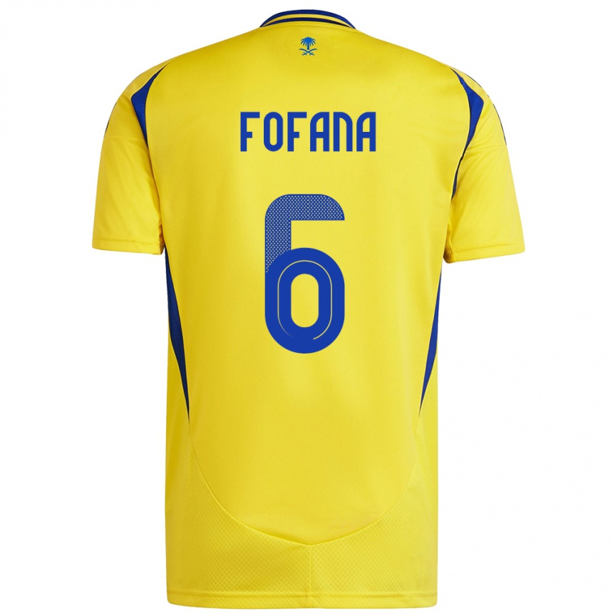 Enfant Football Maillot Seko Fofana #6 Jaune Bleu Tenues Domicile 2024/25