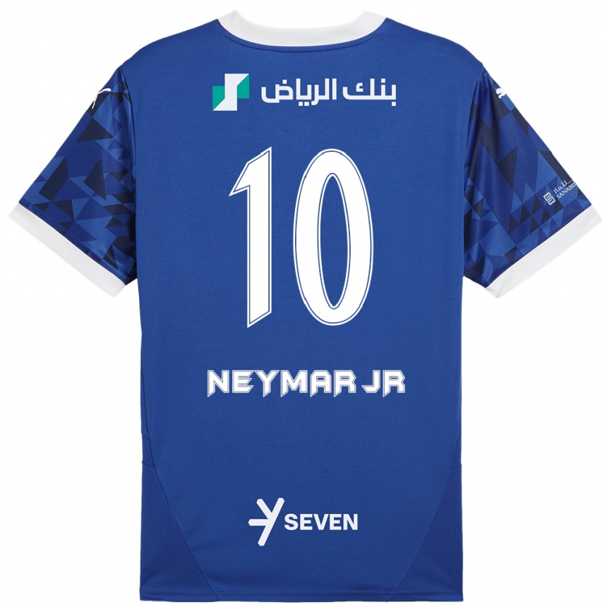 Enfant Football Maillot Neymar #10 Bleu Foncé Blanc Tenues Domicile 2024/25