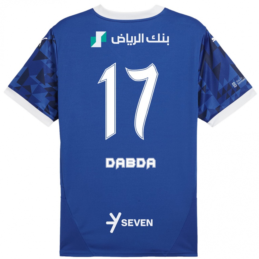 Enfant Football Maillot Claudia Dabda #17 Bleu Foncé Blanc Tenues Domicile 2024/25