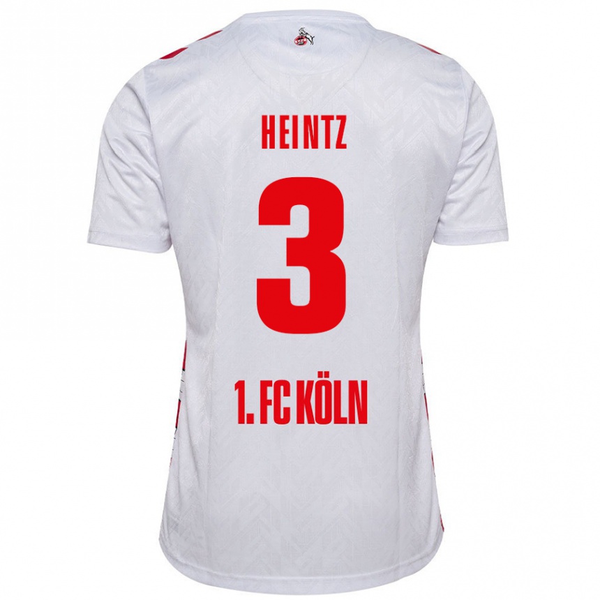 Enfant Football Maillot Dominique Heintz #3 Blanc Rouge Tenues Domicile 2024/25