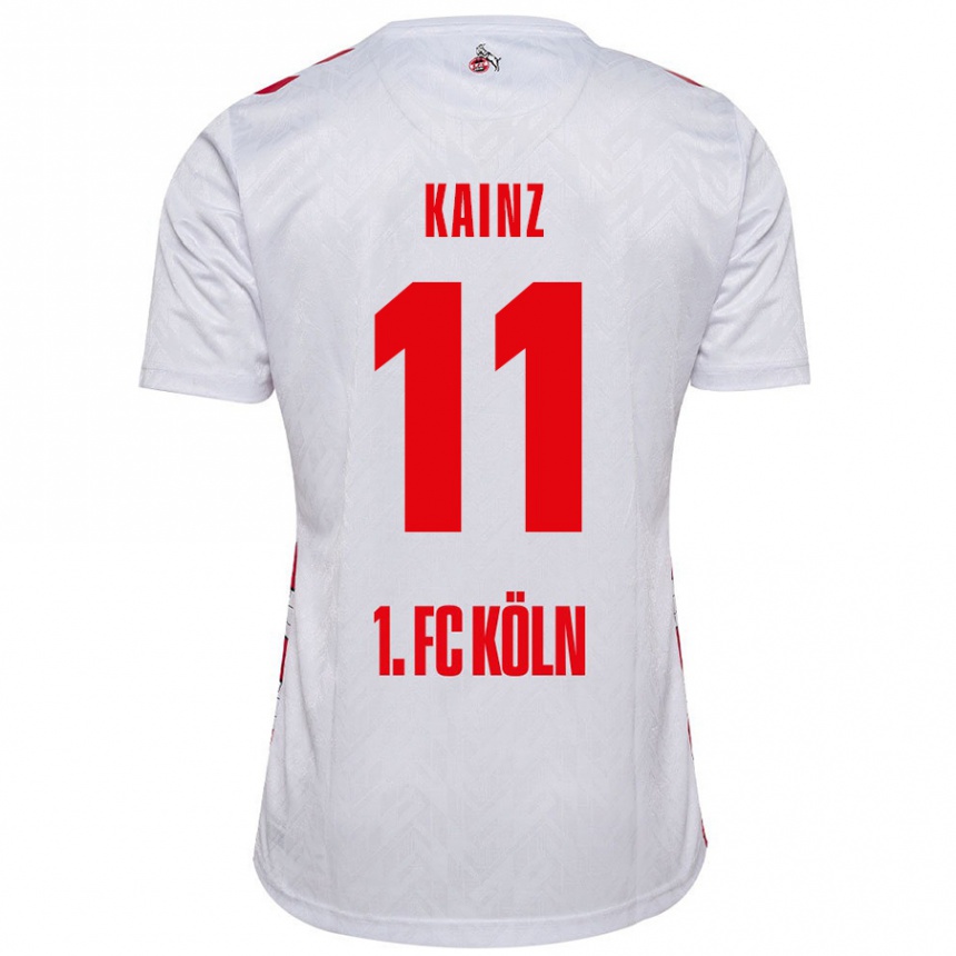 Enfant Football Maillot Florian Kainz #11 Blanc Rouge Tenues Domicile 2024/25