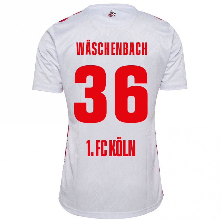 Enfant Football Maillot Meiko Wäschenbach #36 Blanc Rouge Tenues Domicile 2024/25