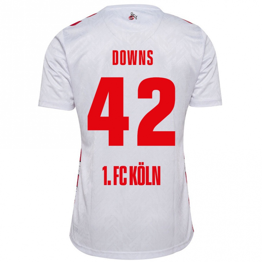 Enfant Football Maillot Damion Downs #42 Blanc Rouge Tenues Domicile 2024/25