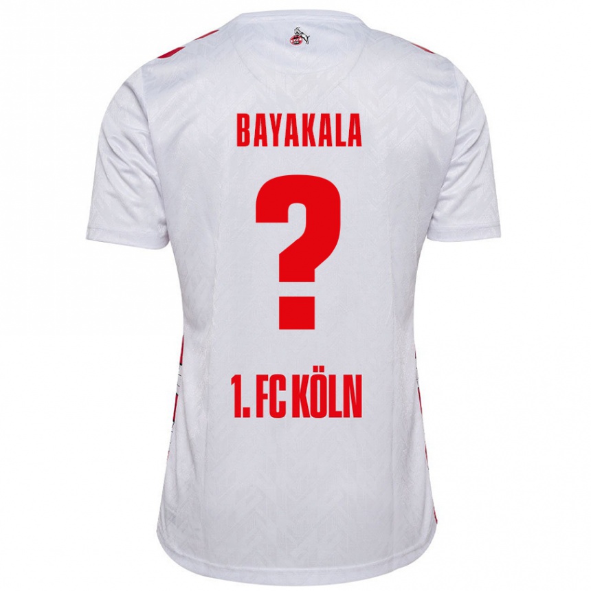 Enfant Football Maillot Aaron Bayakala #0 Blanc Rouge Tenues Domicile 2024/25