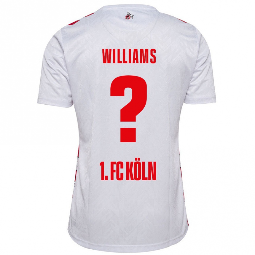 Enfant Football Maillot Daniel Williams #0 Blanc Rouge Tenues Domicile 2024/25