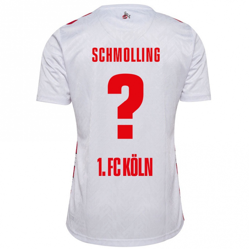 Enfant Football Maillot Viktor Schmolling #0 Blanc Rouge Tenues Domicile 2024/25