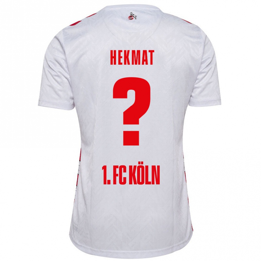 Enfant Football Maillot Kian Hekmat #0 Blanc Rouge Tenues Domicile 2024/25