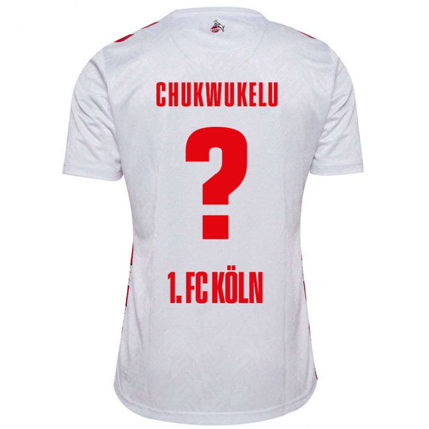 Enfant Football Maillot Chinedu Chukwukelu #0 Blanc Rouge Tenues Domicile 2024/25