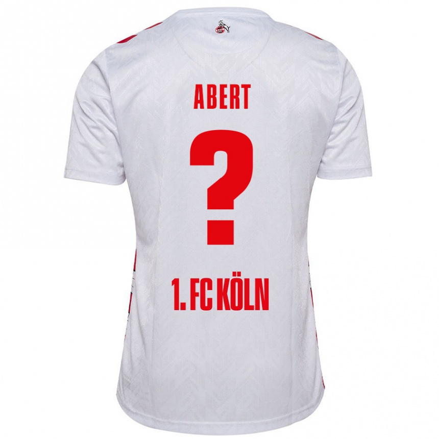 Enfant Football Maillot Niklas Abert #0 Blanc Rouge Tenues Domicile 2024/25